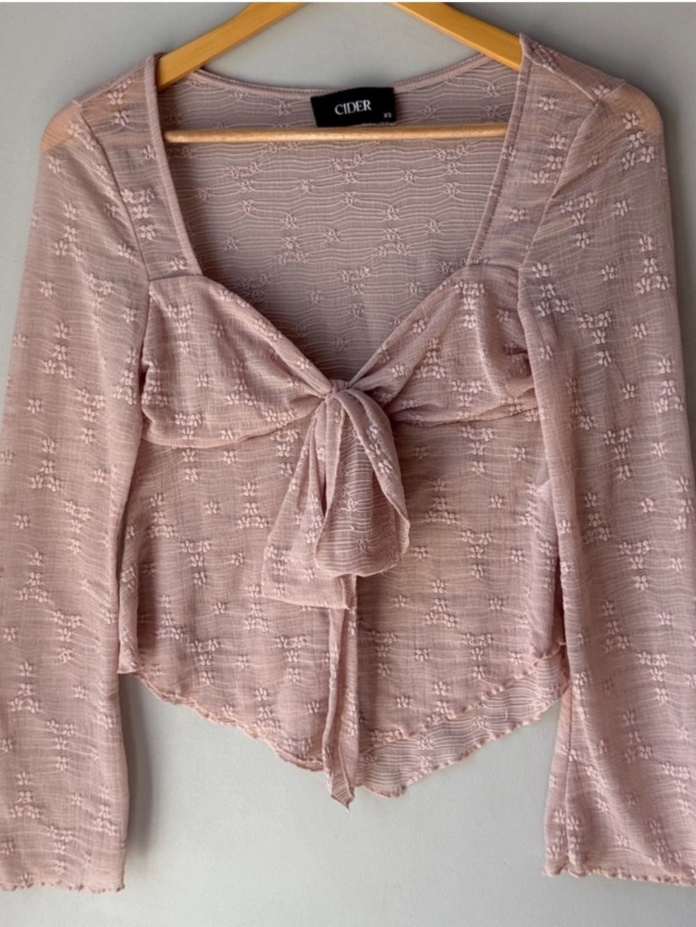 Cider Fairycore Lace Top Blouse